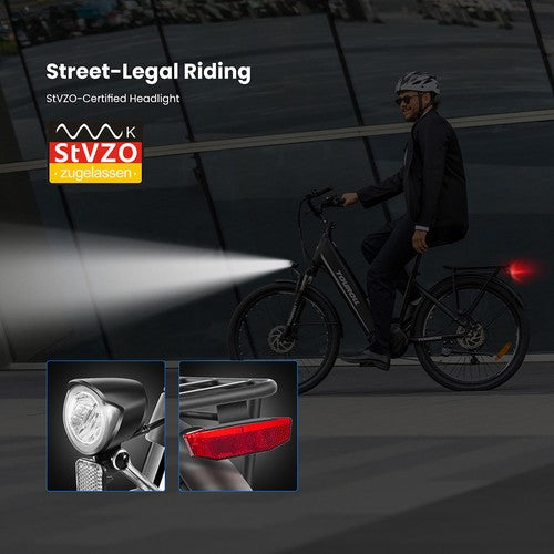 Vélo électrique Touroll MA1, moteur central 250 W, 36 V, 13 Ah Vélo électrique Touroll MA1, moteur central 250 W, 36 V, 13 Ah